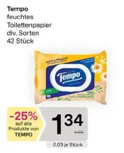 Bipa Tempo feuchtes Toilettenpapier Angebot