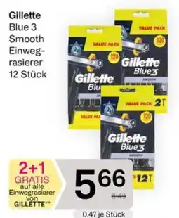 Bipa Gillette Blue 3 Smooth Einwegrasierer Angebot