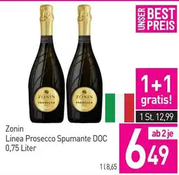 Sutterlüty Zonin Linea Prosecco Spumante DOC Angebot