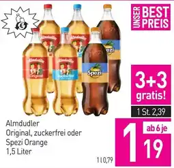 Sutterlüty Almdudler Original, zuckerfrei oder Spezi Orange Angebot