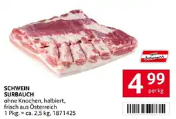 Transgourmet Schwein Surbauch Angebot