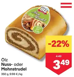 MPreis Ölz Nuss- oder Mohnstrudel Angebot