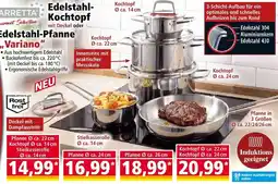 Norma Edelstahl-Kochtopf mit Deckel oder Edelstahl-Pfanne "Variano" Angebot