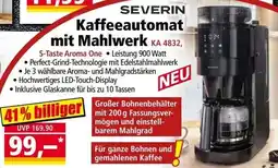 Norma Severin Kaffeeautomat mit Mahlwerk Angebot