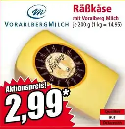 Norma Räbkäse mit Voralberg Milch Angebot