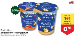 MPreis Tirol Milch Bergbauern Fruchtjoghurt Angebot