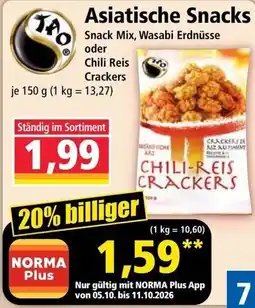 Norma TAO Asiatische Snacks Angebot