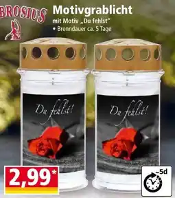 Norma Motivgrablicht mit Motiv „Du fehlst“ Angebot