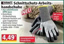 Norma Kraftwerkzeuge Schnittschutz-Arbeits-handschuhe Angebot