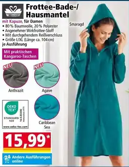 Norma Frottee-Bade-/Hausmantel mit Kapuze, für Damen Angebot