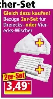 Norma Bezüge 2er-Set für Dreiecks- oder Vier ecks-Wischer Angebot