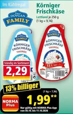 Norma Körniger Frischkäse Tworog Angebot