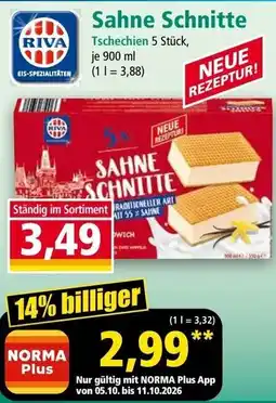 Norma Riva Sahne Schnitte Angebot
