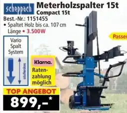 Norma Scheppach Meterholzspalter 15t Compact 15t Angebot