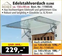 Norma Edelstahlvordach ELENE Angebot