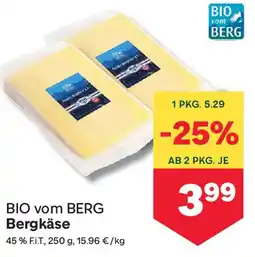 MPreis BIO vom BERG Bergkäse Angebot