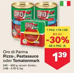MPreis Oro di Parma Pizza-, Pastasauce oder Tomatenmark Angebot