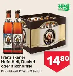 MPreis Franziskaner Hefe Hell, Dunkel oder alkoholfrei Angebot