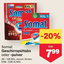 MPreis Somat Geschirrspültabs oder -pulver Angebot
