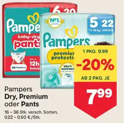 MPreis Pampers Dry, Premium oder Pants Angebot