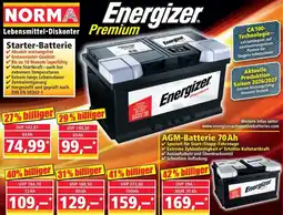 Norma Energizer Premium Starter-Batterie Angebot