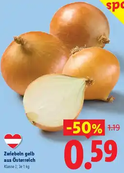 Lidl Zwiebeln gelb aus Österreich Angebot