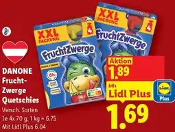 Lidl DANONE Frucht-Zwerge Quetschies Angebot