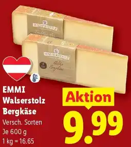 Lidl EMMI Walserstolz Bergkäse Angebot
