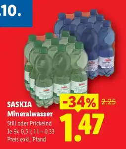 Lidl Saskia Mineralwasser Angebot