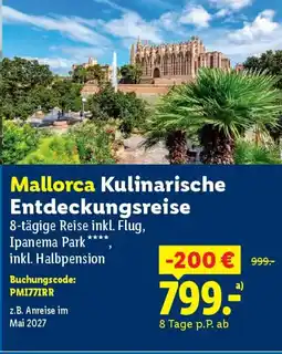 Lidl Mallorca Kulinarische Entdeckungsreise Angebot