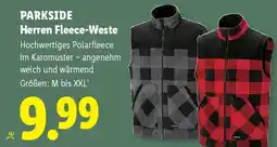 Lidl Parkside Herren Fleece-Weste Angebot