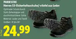 Lidl PARKSIDE Herren S3-Sicherheitsschuhe/-stiefel aus Leder Angebot