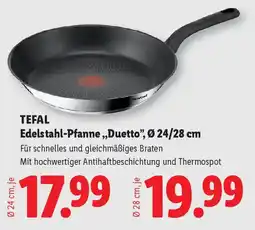 Lidl Tefal Edelstahl-Pfanne „Duetto“ Angebot