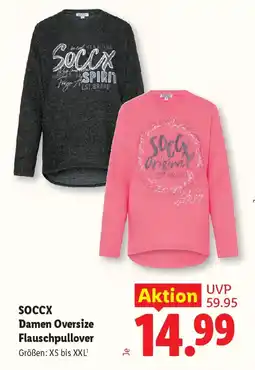Lidl SOCCX Damen Oversize Flauschpullover Angebot