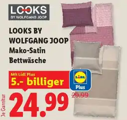 Lidl LOOKS BY WOLFGANG JOOP Mako-Satin Bettwäsche Angebot