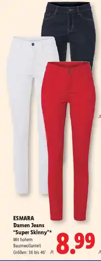 Lidl ESMARA Damen Jeans "Super Skinny" Angebot