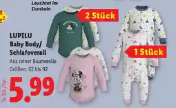 Lidl LUPILU Baby Body/Schlafoverall Angebot