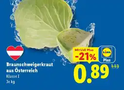 Lidl Braunschweigerkraut aus Österreich Angebot