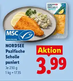 Lidl Nordsee Pazifische Scholle paniert Angebot