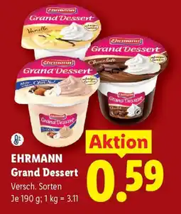 Lidl Ehrmann Grand Dessert Angebot