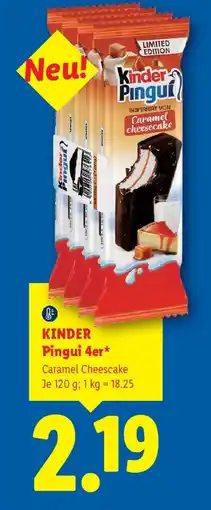 Lidl Kinder Pinguí Caramel Cheesecake Angebot