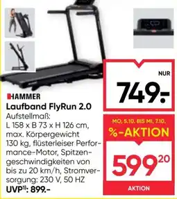 Maximarkt Hammer Laufband FlyRun 2.0 Angebot