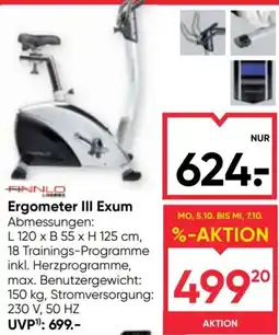 Maximarkt Finnlo Ergometer III Exum Angebot