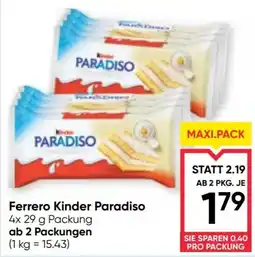 Maximarkt Ferrero Kinder Paradiso Angebot