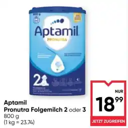 Maximarkt Aptamil Pronutra Folgemilch 2 oder 3 Angebot
