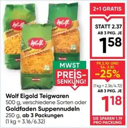 Maximarkt Wolf Eigold Teigwaren Angebot