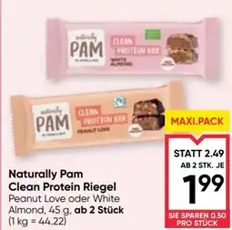 Maximarkt Naturally Pam Clean Protein Riegel Angebot