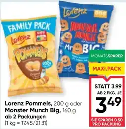 Maximarkt Lorenz Pommels oder Monster Munch Big Angebot