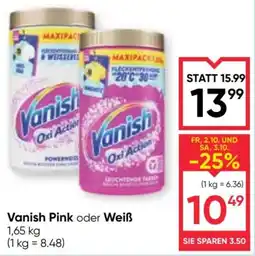 Maximarkt Vanish Pink oder Weiß Angebot