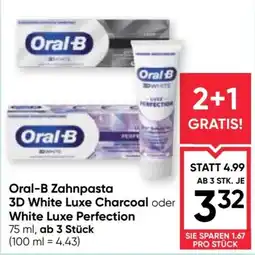 Maximarkt Oral-B Zahnpasta 3D White Luxe Charcoal oder White Luxe Perfection Angebot